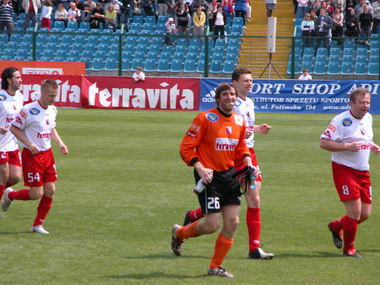 Mecz pikarski - Reprezentacja Artystw Polskich : Midzynarodowa Reprezentacja Skoczkw - Krakw 2005 Stadion Wisy