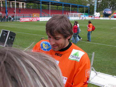 Mecz pikarski - Reprezentacja Artystw Polskich : Midzynarodowa Reprezentacja Skoczkw - Krakw 2005 Stadion Wisy