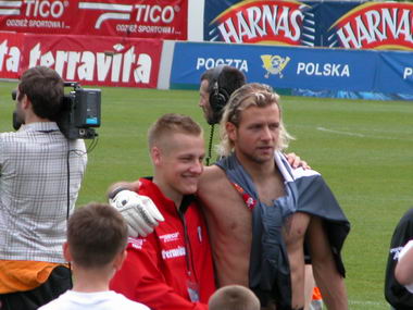 Mecz pikarski - Reprezentacja Artystw Polskich : Midzynarodowa Reprezentacja Skoczkw - Krakw 2005 Stadion Wisy