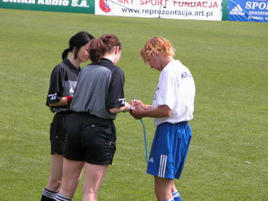 Mecz pikarski - Reprezentacja Artystw Polskich : Midzynarodowa Reprezentacja Skoczkw - Krakw 2005 Stadion Wisy