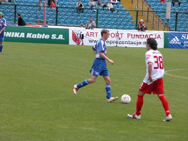 Mecz pikarski - Reprezentacja Artystw Polskich : Midzynarodowa Reprezentacja Skoczkw - Krakw 2005 Stadion Wisy